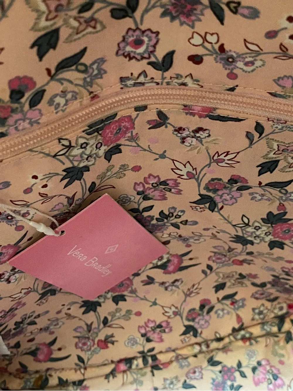 Vera Bradley Black Quilted Botanical  Paisley Mini Backpack